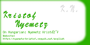 kristof nyemetz business card